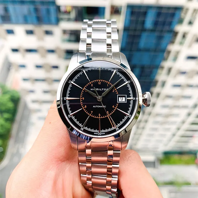 Hamilton American Classic RailRoad Black Dial Men's Watch- H40555131